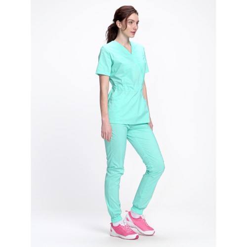 Костюм женский хирургический Модерн-004 (тк.Стрейч,120) MedLine, мятный