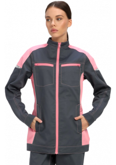 Куртка женская ProfLineSpecialist (тк.Смесовая,240), серый, розовый