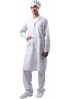 Халат мужской Антистатика М-105 тип D, белый