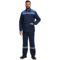 Костюм мужской Зенк-1 СОП (тк.Смесовая,240) брюки, тёмно-синий, васильковый