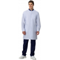 Халат мужской MedLine Марк (тк.Смесовая,120), белый, тёмно-синий