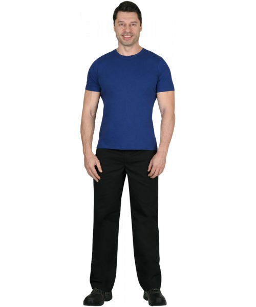 Футболка мужская синяя 160 гр/м2