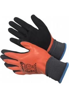 Перчатки из полиэстера с полным двойным латексным покрытием Soft FL Acid Pro Gward