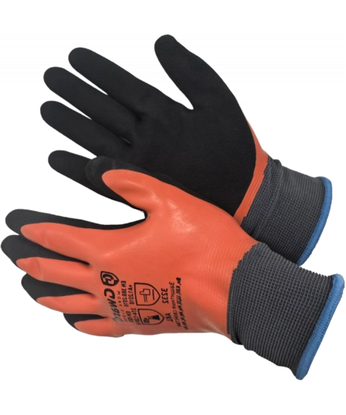 Перчатки из полиэстера с полным двойным латексным покрытием Soft FL Acid Pro Gward
