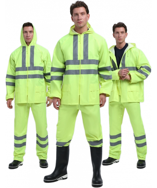 Костюм мужской влагозащитный сигнальный ProfLineSpecialist СОП (ПВХ,210), жёлтый