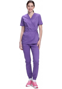Костюм хирургический женский Модерн-004 (тк.Стрейч,120) MedLine, сиреневый