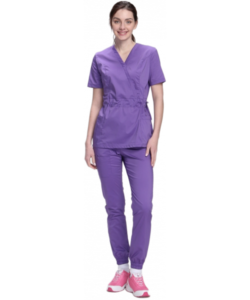 Костюм хирургический женский Модерн-004 (тк.Стрейч,120) MedLine, сиреневый