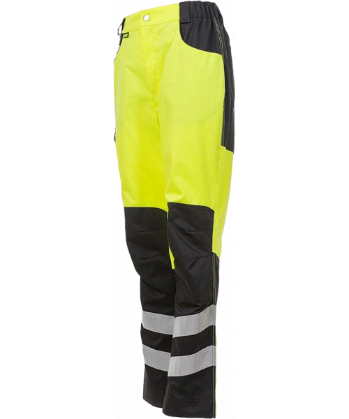 Брюки сигнальные летние женские Brodeks KS319, жёлтый, чёрный