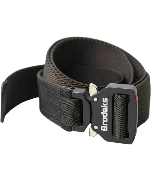 Ремень Brodeks KM102 + стрейч, чёрный, длина 140 см