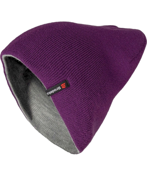 Шапка Brodeks Light Bicolor, фиолетовый, серый