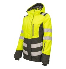 Куртка сигнальная женская зимняя Brodeks KW230, цвет жёлтый, чёрный