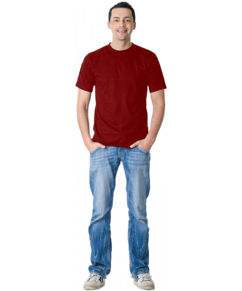 Футболка мужская бордовая 160 гр/м2