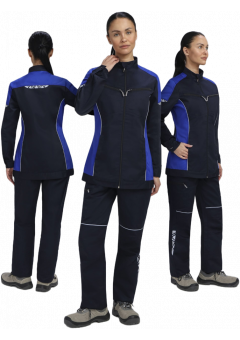 Костюм женский ProfLineSpecialist-2 (тк.Смесовая,240) полукомбинезон, тёмно-синий, васильковый