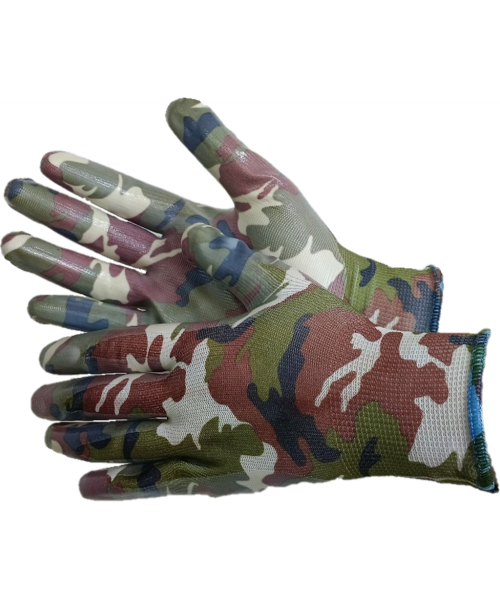 Перчатки нейлоновые с нитриловым покрытием Military Gward