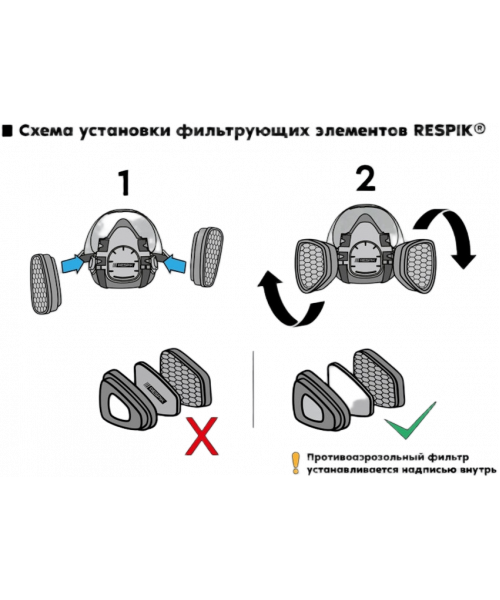 Комплект для защиты дыхания Respik® M800 A1P2 R