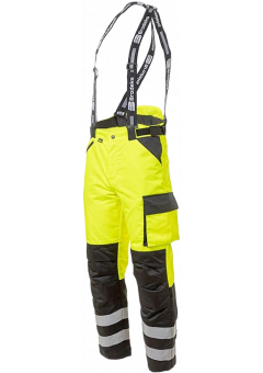 Брюки сигнальные зимние мужские Brodeks KW308, жёлтый, чёрный