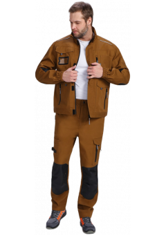 Костюм мужской ProfLineSpecialist-1 (тк.Рип-Стоп,240) брюки, коричневый, чёрный