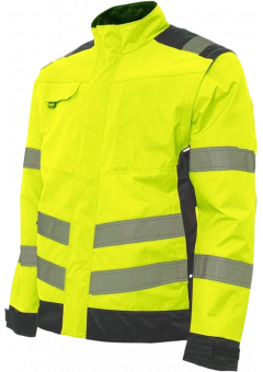 Куртка сигнальная летняя мужская Brodeks KS225, жёлтый, чёрный