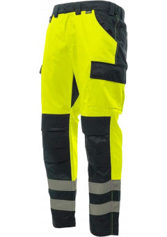 Брюки сигнальные летние мужские Brodeks KS313, жёлтый, чёрный
