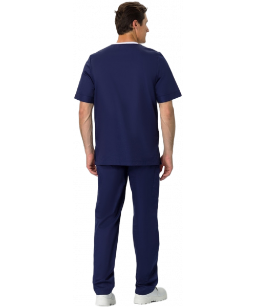 Костюм мужской MedLine Марк (тк.Смесовая,120), тёмно-синий, бежевый