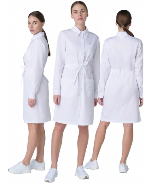 Халат женский Сансара-001 (тк.Смесовая,160) MedLine, белый