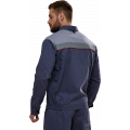 Костюм мужской Флофт-2 СОП (тк.Саржа,250) полукомбинезон, тёмно-серый, светло-серый, красный