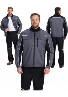 Куртка мужская ProfLineSpecialist (тк.Смесовая,240), серый, чёрный