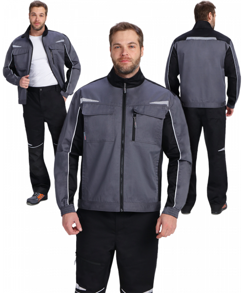 Куртка мужская ProfLineSpecialist (тк.Смесовая,240), серый, чёрный