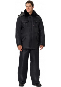 Костюм зимний мужской Сигур-1 (тк.OxLine,90) брюки, чёрный