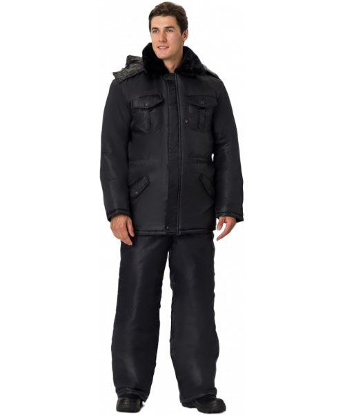 Костюм зимний мужской Сигур-1 (тк.OxLine,90) брюки, чёрный