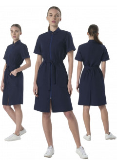 Халат женский Сансара-005 (тк.Смесовая,160) MedLine, тёмно-синий