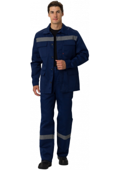 Костюм Экспертный-Люкс СОП (тк.Смесовая,210) брюки, тёмно-синий
