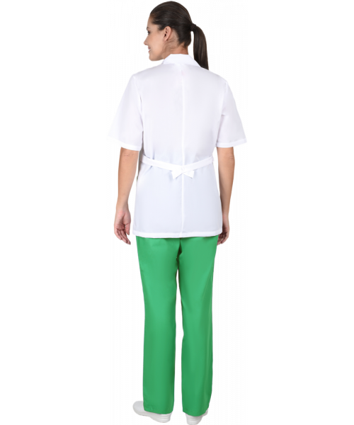 Костюм женский Сириус-Лиза белый с салатовым