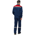 Костюм мужской Лигор-1 СОП (тк.Смесовая,210) брюки, тёмно-синий, красный