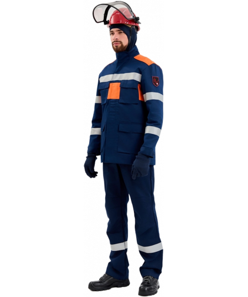 Костюм летний мужской Энергия-Б (35,2 кал.), тёмно-синий, оранжевый