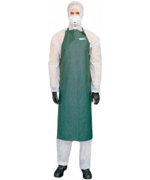 Фартук Chemical WPL оливковый, размер 120х97 см, ткань с ПВХ покрытием пл.480 гр/м2 (х25)
