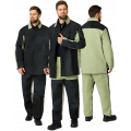 Костюм сварщика мужской комбинированный 2 кл. защиты (тк.Брезент,550/Спилок S=2,3), чёрный, бежевый