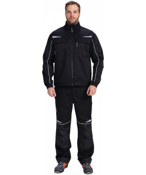 Костюм мужской ProfLineSpecialist-2 (тк.Смесовая,240) полукомбинезон, чёрный