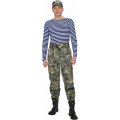 Тельняшка тёмно-синяя с белым пл.160 гр/м2, 100% ХБ
