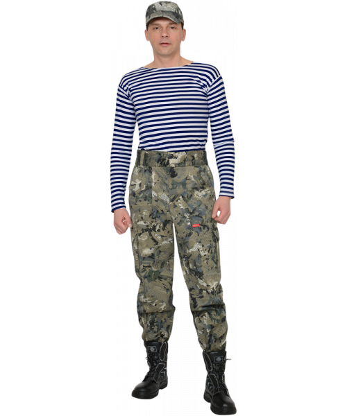 Тельняшка тёмно-синяя с белым пл.160 гр/м2, 100% ХБ