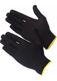 Перчатки из полиэстера/нейлона чёрного цвета без покрытия Touch Black Gward