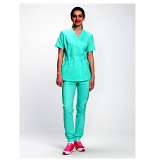 Костюм женский хирургический Модерн-004 (тк.Стрейч,120) MedLine, мятный