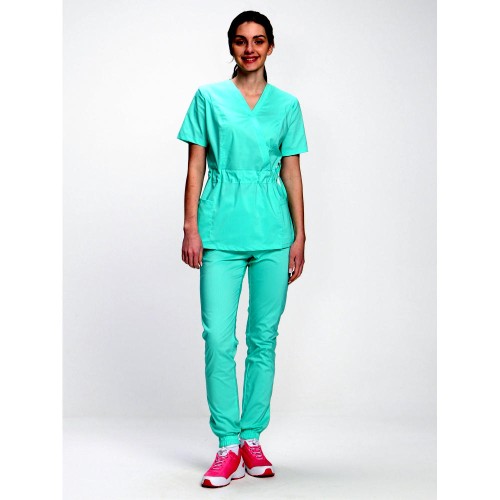 Костюм женский хирургический Модерн-004 (тк.Стрейч,120) MedLine, мятный