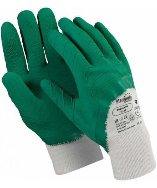Перчатки Manipula Specialist® Бархан РЧ (интерлок+латекс), TL-12/MG-241