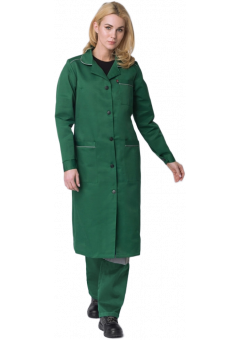 Халат женский (тк.Смесовая,210), зелёный