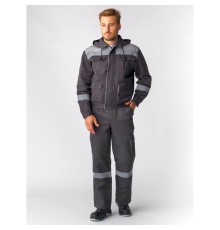 Костюм Титан-2 СОП IMP (тк.Смесовая,210) п/к, т.серый/св.серый