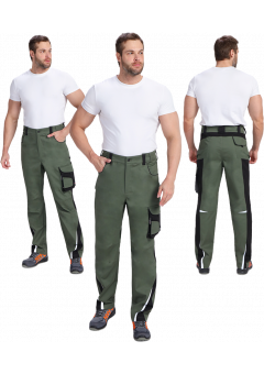 Брюки мужские ProfLineLeader (тк.Хлопок/Спандекс,260), хаки, чёрный