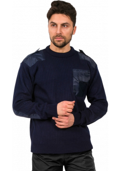 Свитер (джемпер) форменный усиленный, тёмно-синий