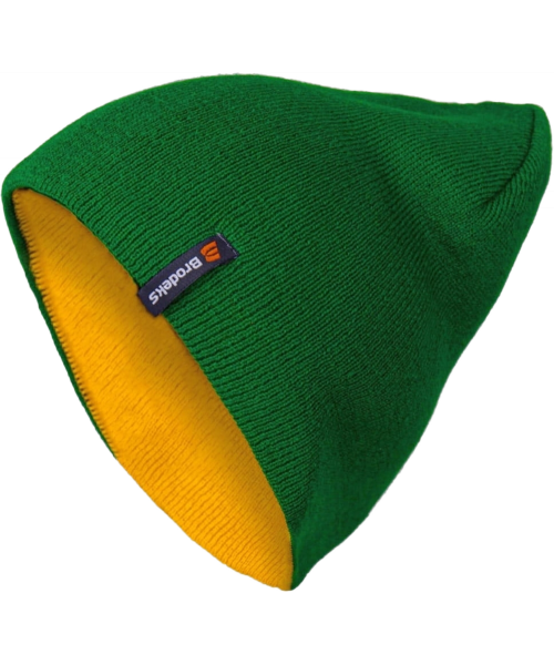 Шапка Brodeks Light Bicolor, зёленый, жёлтый
