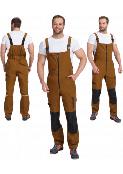 Полукомбинезон мужской ProfLineSpecialist (тк.Рип-Стоп,240), коричневый, чёрный